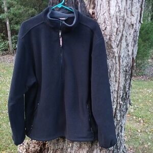L.L. Bean Men's Black Fleece Pullover